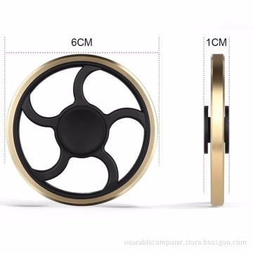 Custom Aluminium Alloy Fidget Spinner Matte Gold Colorful Hand Spinner